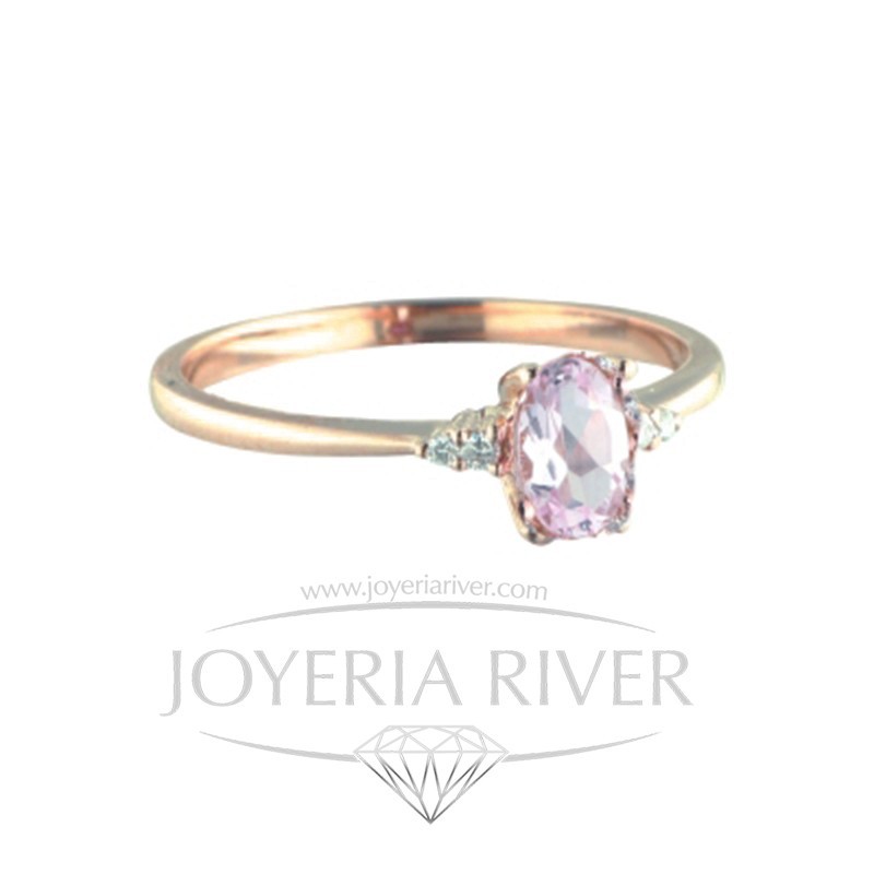 Sortija Oro Rosa Diamantes y Morganita R493I514MORG | Joyería River