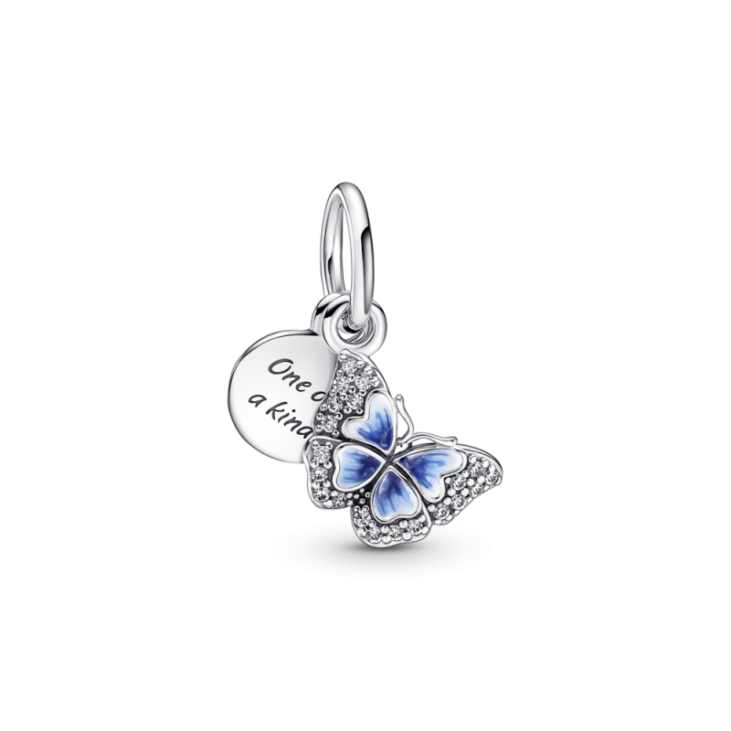 Charm Pandora Colgante Doble Mariposa Azul & Cita 790757C01 | Joyer...