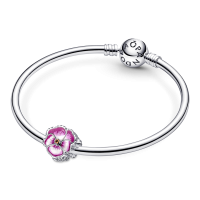 Charm Pandora plata Flor Pensamiento Rosa 790777C01 | Joyería River