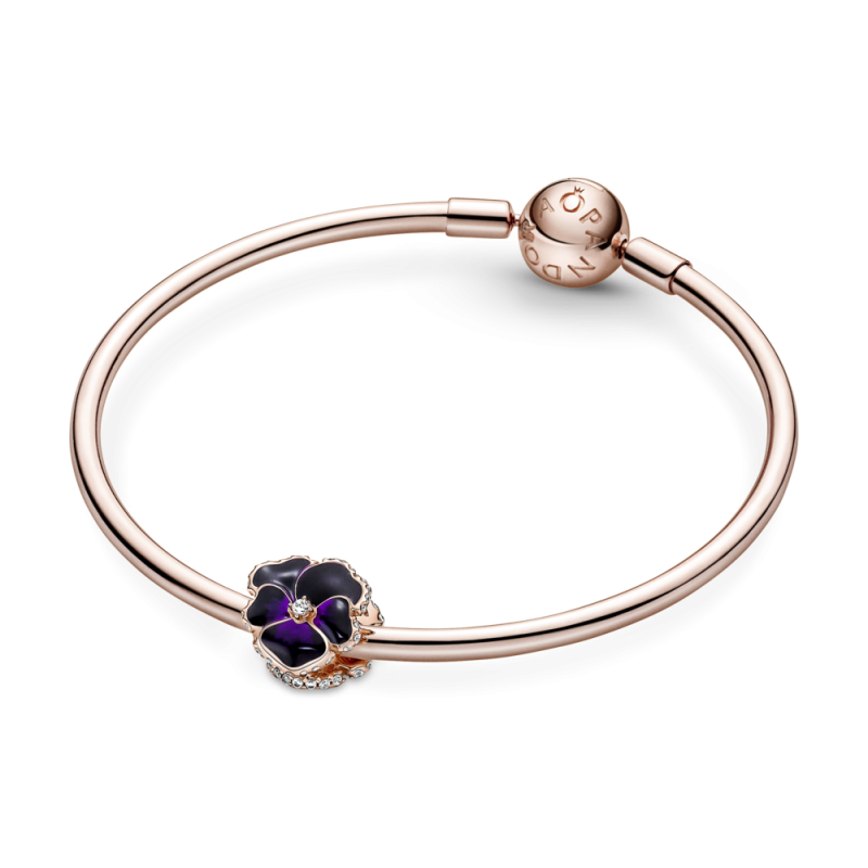 Charm Pandora rose Flor Pensamiento Morado 780777C01 | Joyería River