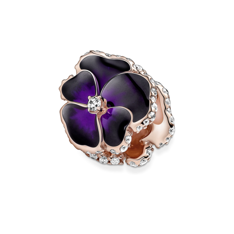 Charm Pandora rose Flor Pensamiento Morado 780777C01 | Joyería River