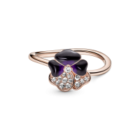 Anillo Pandora rose Flor Pensamiento Morado 180764C01 | Joyería River