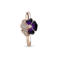 Anillo Pandora rose Flor Pensamiento Morado 180764C01 | Joyería River