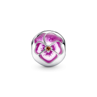 Clip Pandora Flor Pensamiento Rosa 790772C01 | Joyería River