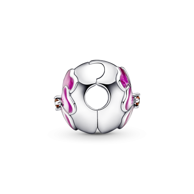 Clip Pandora Flor Pensamiento Rosa 790772C01 | Joyería River