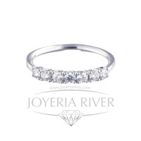 Sortija Oro Blanco y Diamantes R636I112 | Joyería River