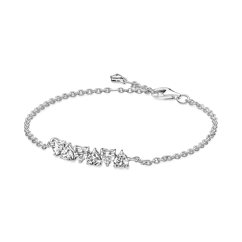 Pulsera Pandora plata Corazones Sin Fin Brillantes 591162C01 | Joye...