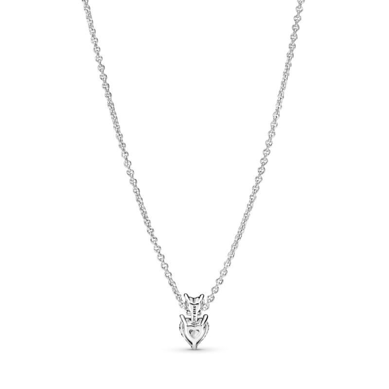 Collar plata Colgante Doble Corazón Brillante 391229C01 | Joyería R...