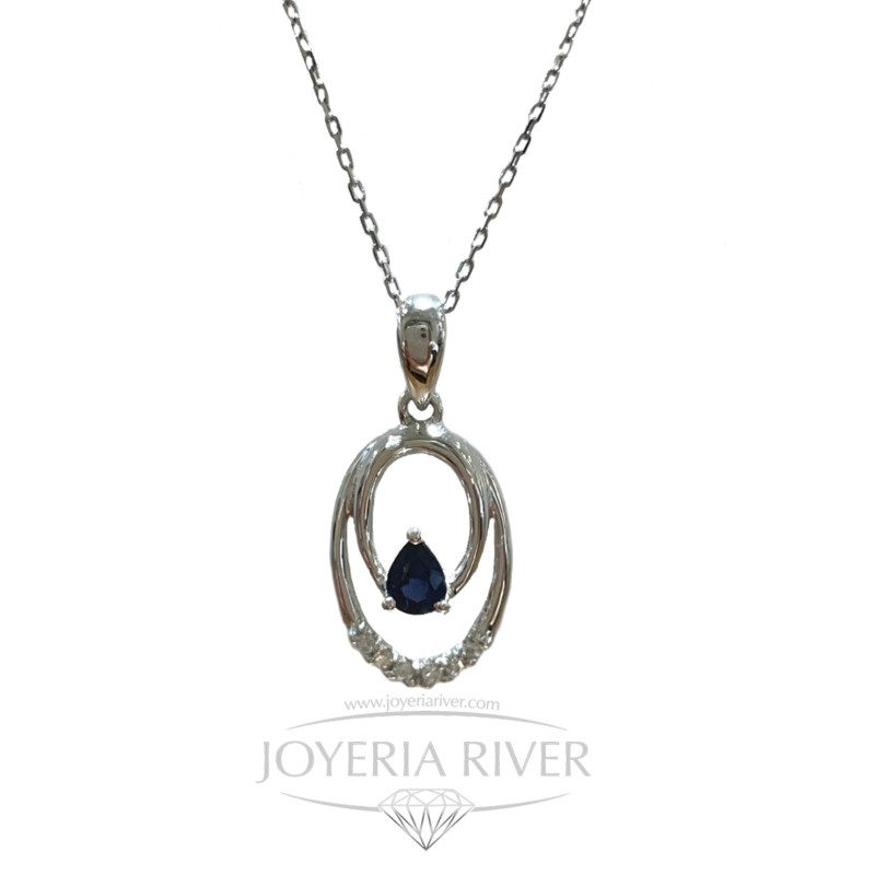 Colgante Oro Blanco y Diamantes R0524I5480CFZB2 | Joyería River
