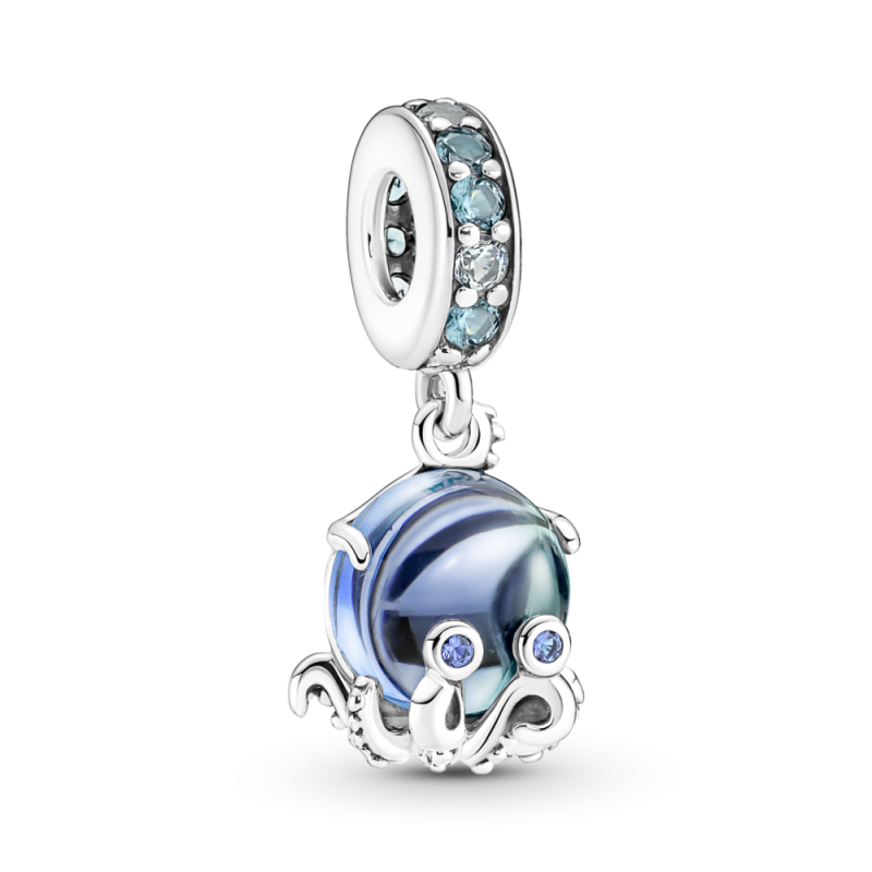 Charm Pandora Colgante plata Pulpo Cristal de Murano 791694C01 | Jo...