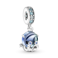 Charm Pandora Colgante plata Pulpo Cristal de Murano 791694C01 | Jo...