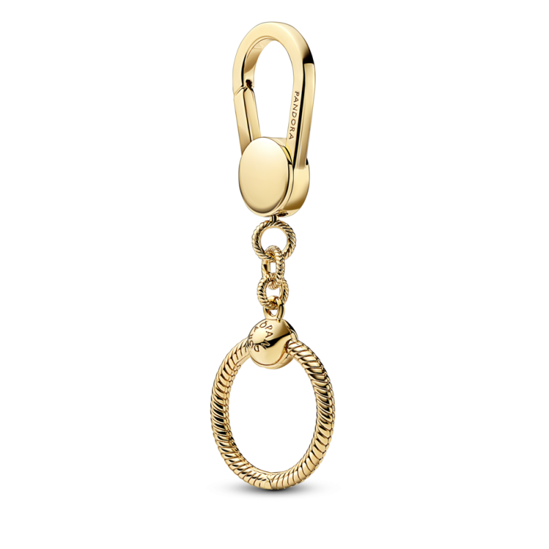 Colgante bolso Pandora para charms pequeño Pandora Moments dorado 3...