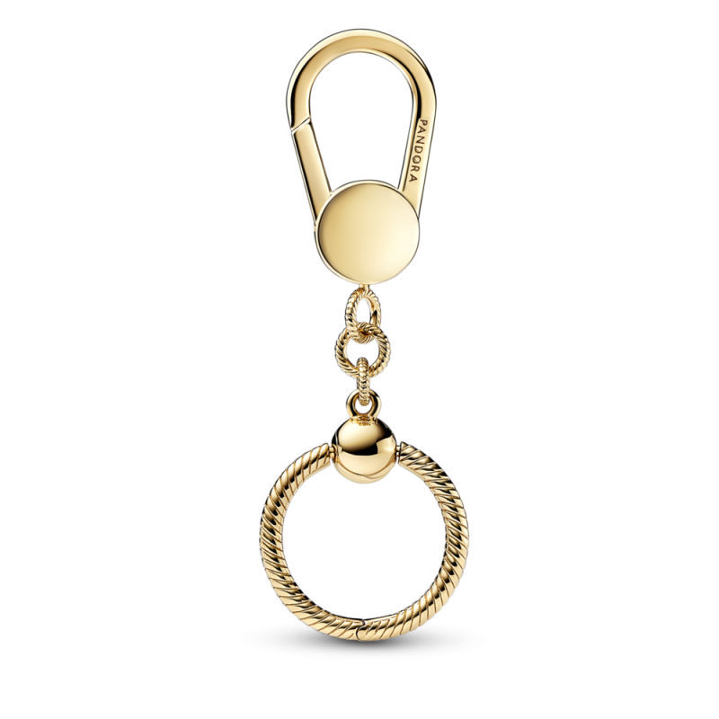 Colgante bolso Pandora para charms pequeño Pandora Moments dorado 3...