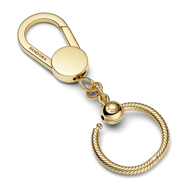 Colgante bolso Pandora para charms pequeño Pandora Moments dorado 3...