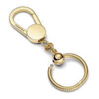Colgante bolso Pandora para charms pequeño Pandora Moments dorado 3...
