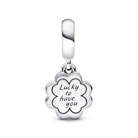 Charm Pandora Colgante Doble plata Trébol Cuatro Hojas de la Amista...