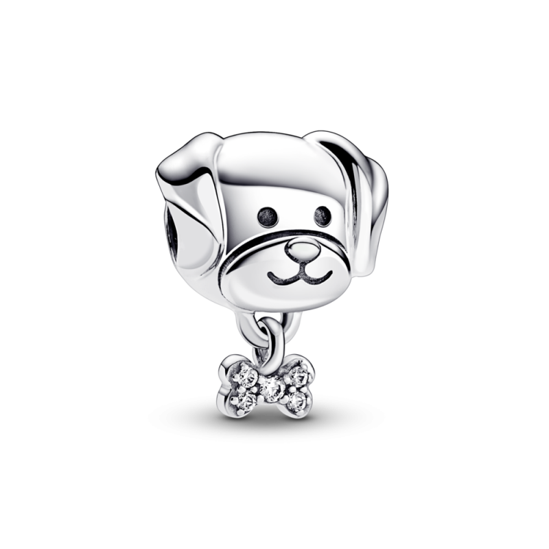 Charm Pandora plata Mascota Perro & Hueso 792254C01 | Joyería River