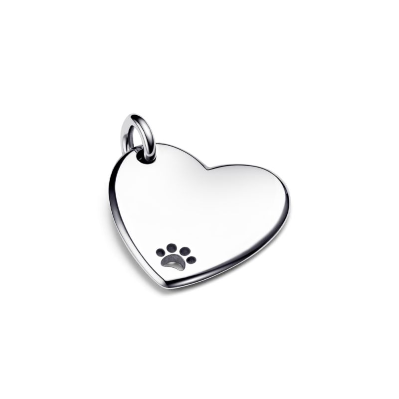 Chapa Pandora para Collar de Mascota acero Corazón Grabable 312270C...