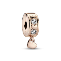 Clip Pandora rosa Corazones Infinitos Brillantes 782253C01 | Joyerí...