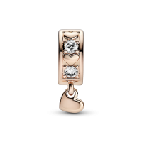 Clip Pandora rosa Corazones Infinitos Brillantes 782253C01 | Joyerí...