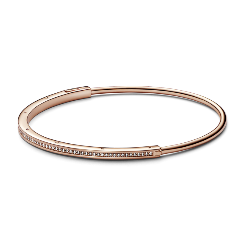 Pulsera Rígida Pandora Signatura I-D Pavé 582313C01 | Joyería River
