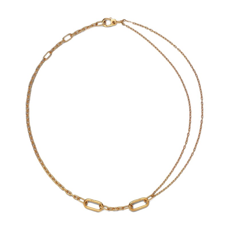 Collar de Eslabones Doble Dorado Pandora ME 362303C00 | Joyería River