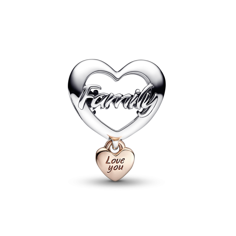 Charm Pandora plata rosa Corazón Te Quiero Familia 782326C00 | Joye...