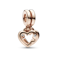 Charm Colgante Pandora Divisible rosa Corazones de Hermanas 789538C...