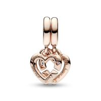 Charm Colgante Pandora Divisible rosa Corazones de Hermanas 789538C...