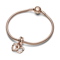 Charm Colgante Pandora Divisible rosa Corazones de Hermanas 789538C...