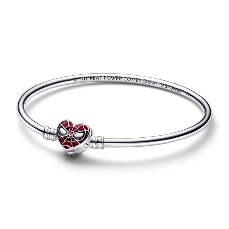 Pulsera Pandora plata cierre de Máscara Spider-Man de Marvel 592324...