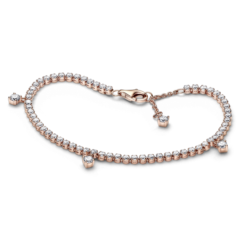 Pulsera Pandora Tenis rosa Gotas Brillantes 582401C01 | Joyería River