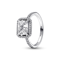 Anillo Pandora plata Halo Rectangular Brillante 192391C01 | Joyería...