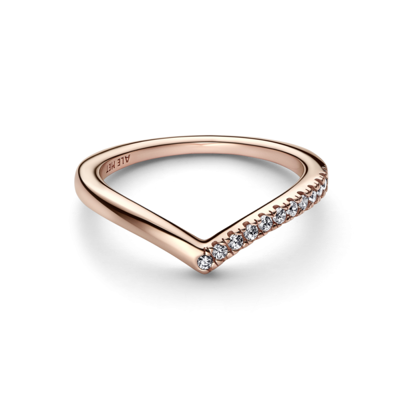 Anillo Pandora rosa Deseo Mitad Brillante 182394C01 | Joyería River