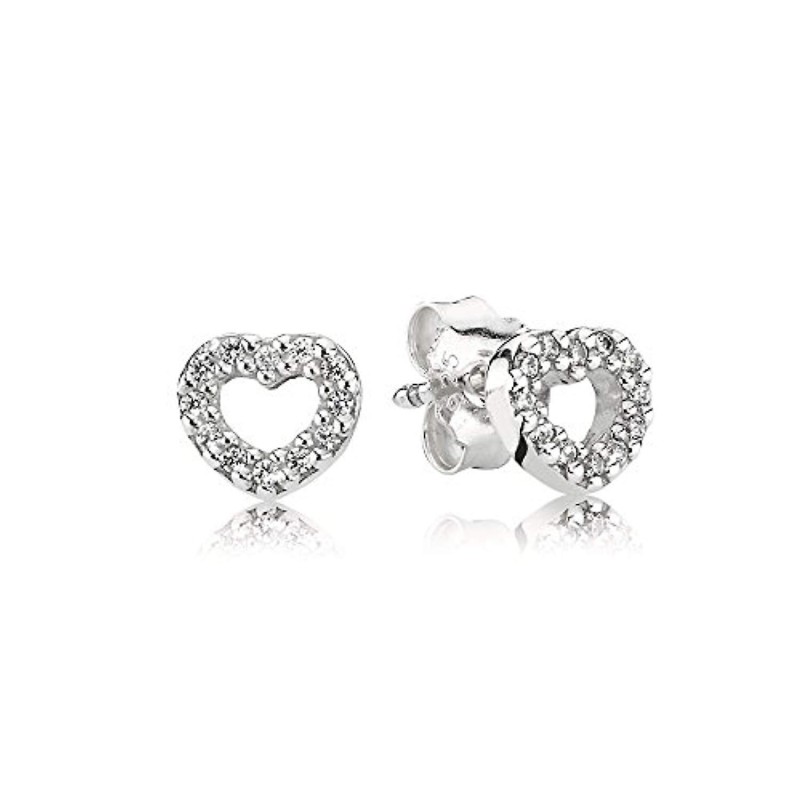Pendientes Corazones Capturados Plata 290528CZ | Joyería River