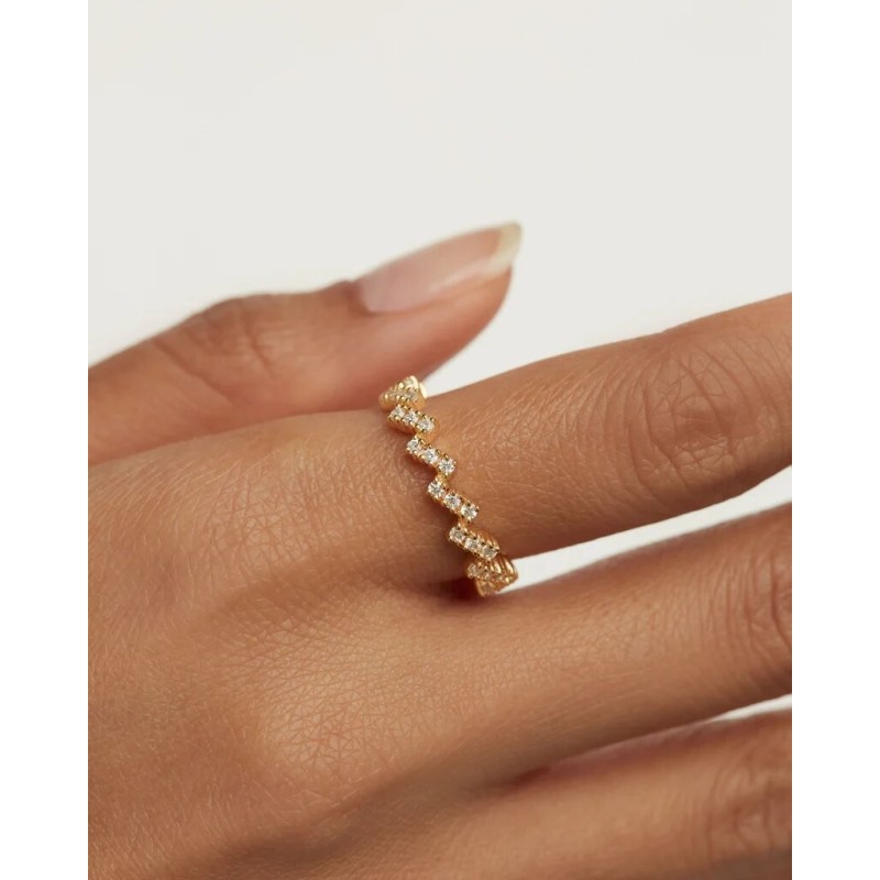 Anillo Pdpaola The Zipper Gold AN01-685 | Joyería River