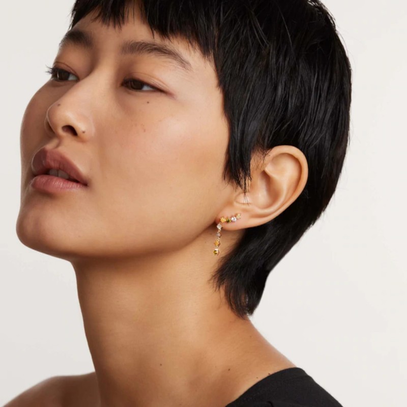 Pendientes Panorama Gold Piedras AR01-542-U | Joyería River