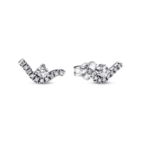 Pendientes Pandora plata Olas Brillantes 292544C01 | Joyería River