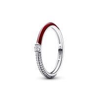 Anillo Pandora ME plata Dual Rojo & Pavé 192528C01 | Joyería River