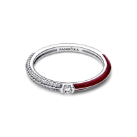Anillo Pandora ME plata Dual Rojo & Pavé 192528C01 | Joyería River