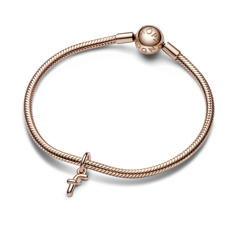 Charm Pandora Colgante rosa Alfabeto Letra Minúscula F 782532C01 | ...