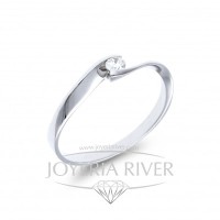 Sortija oro Blanco Diamantes 356212HVS | Joyería River