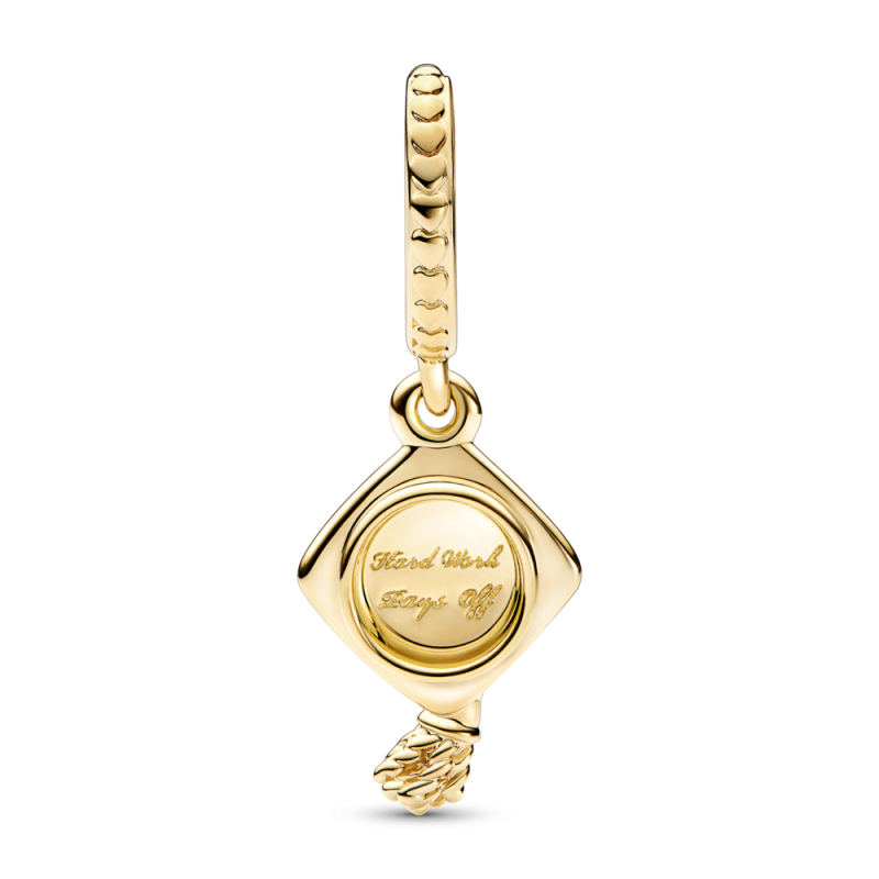 Charm Pandora Colgante dorado Birrete Graduación 761892C00 | Joyerí...
