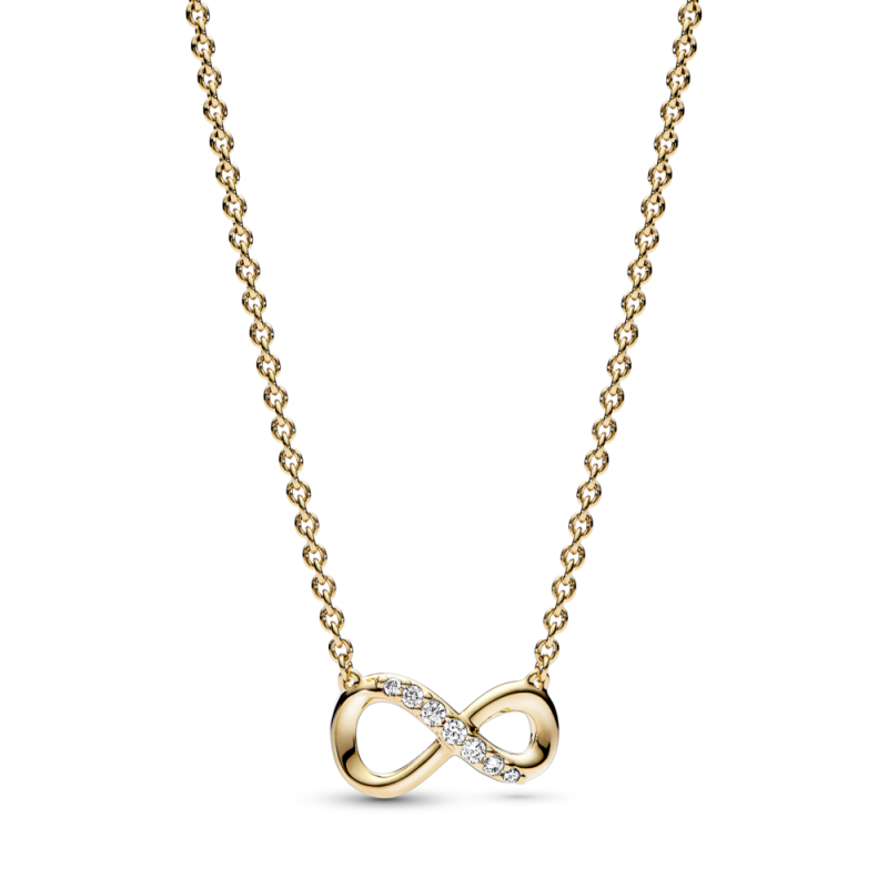 Collar Pandora Dorado Infinito Brillante 368821C01 | Joyería River