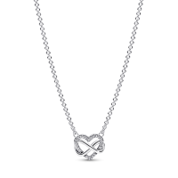 Collar Pandora plata Corazón Infinito Brillante 392666C01 | Joyería...