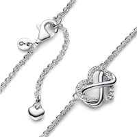 Collar Pandora plata Corazón Infinito Brillante 392666C01 | Joyería...