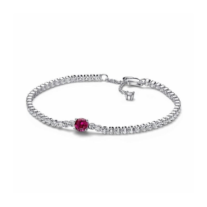Pulsera Gema Roja Redonda en Pavé 592403C01
