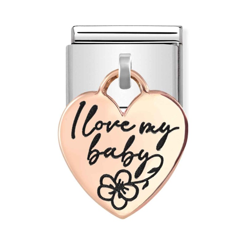 Link Nomination Acero y Oro Rosa "I love my baby" 431803 08
