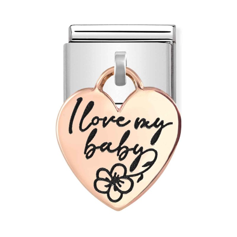 Link Nomination Acero y Oro Rosa "I love my baby" 431803 08