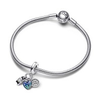 Charm Pandora Triple Cámara, Corazón y Brúljula 792703C01